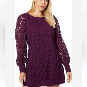 Lilly Pulitzer cherry Grenache  SheathDress with Bishop Sleeves